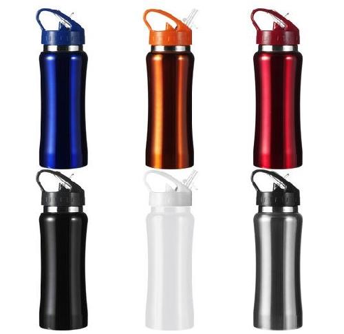 Branded Flip Spout Stainless Steel Metal Drinking Bottles 600ml